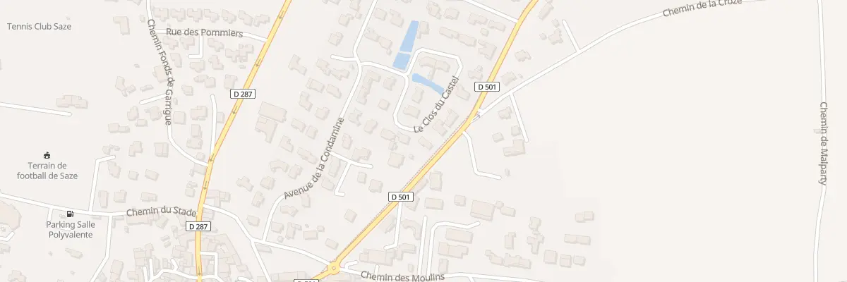 Plan du 6 Av du Clos de Castel à Saze