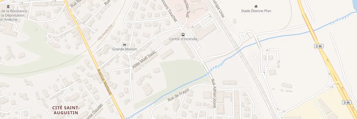 Plan de Av Charles de Gaulle à Cros-de-Géorand