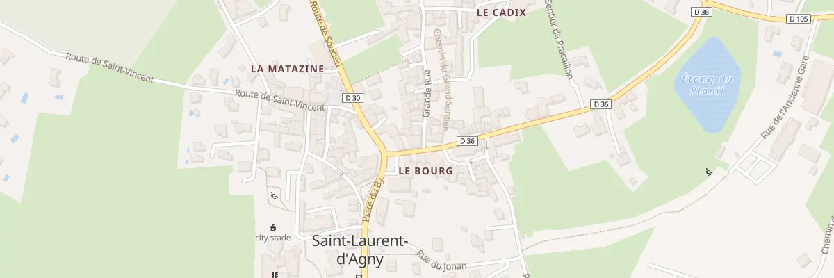 Plan du 9000 Le Bourg à Saint-Laurent-d’Agny