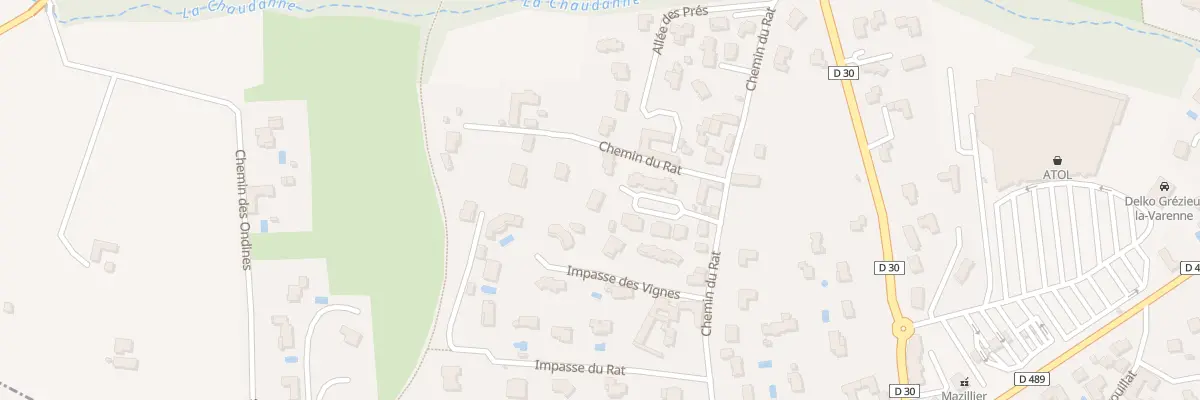 Plan du 16 Che du Rat à Grézieu-la-Varenne