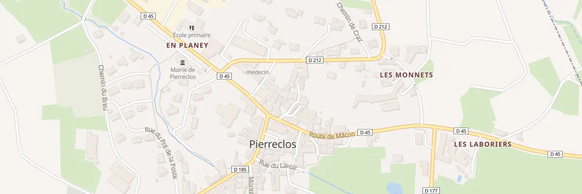 Plan du 5015 Au Bourg à Pierreclos