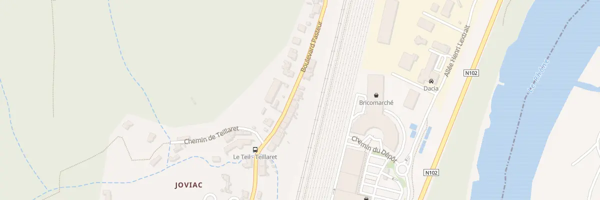Plan du 9 Bd Pasteur au Teil