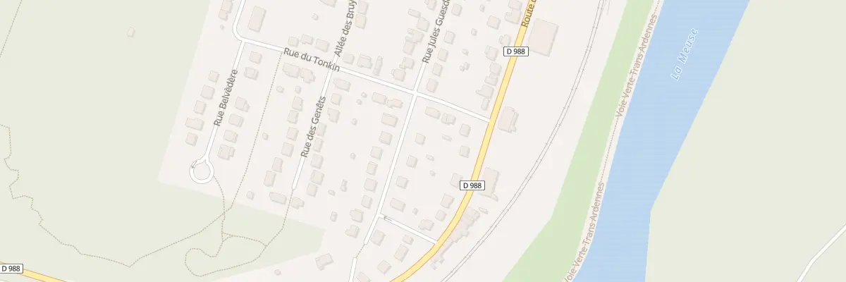 Plan du 595 Rue Jules Guesde à Fumay