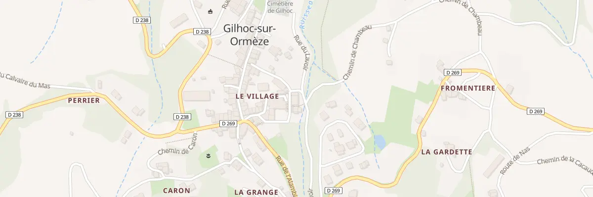 Plan du 250 Rue du Lavoir à Gilhoc-sur-Ormèze