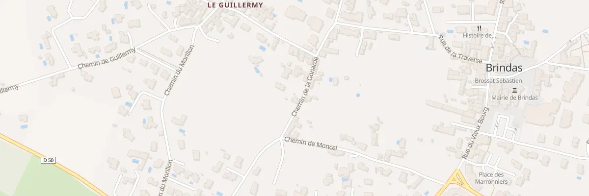 Plan du 9 Che de la Gonarde à Brindas