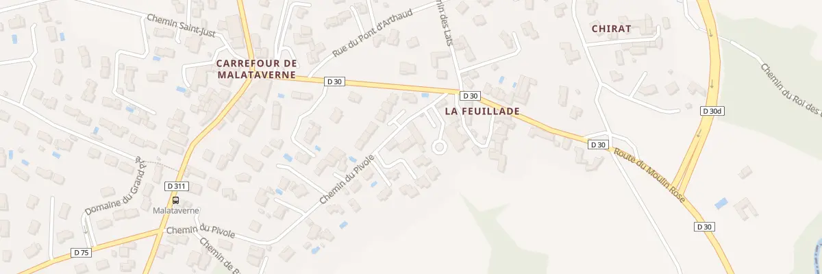 Plan du 1A Che du Pivole à Messimy