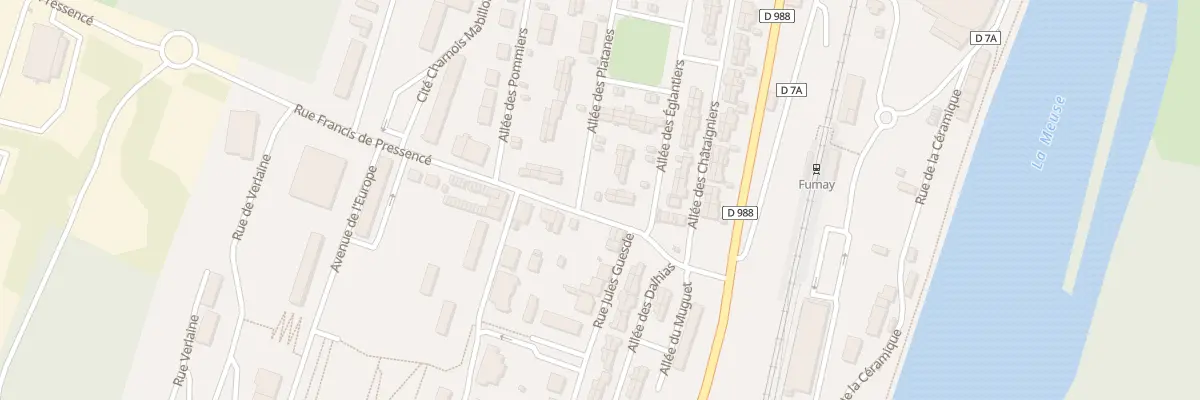 Plan du 92 Rue Francis de Pressencé à Fumay
