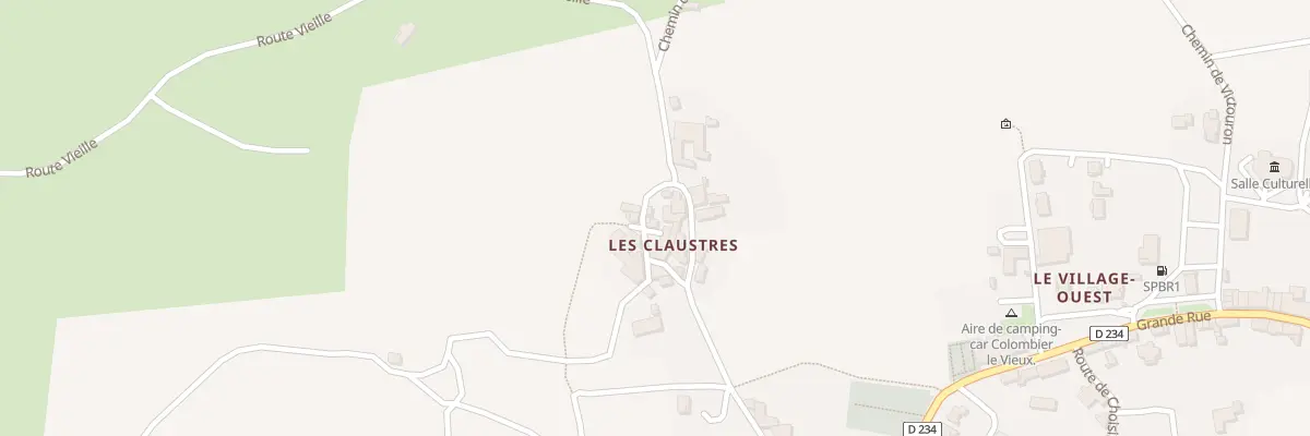Plan du 70 Che des Claustres à Colombier-le-Vieux