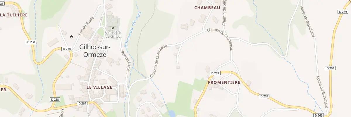 Plan du 210 Che de Chambeau à Gilhoc-sur-Ormèze