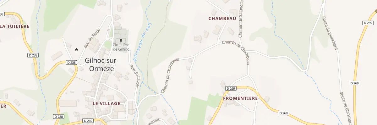 Plan du 200 Che de Chambeau à Gilhoc-sur-Ormèze