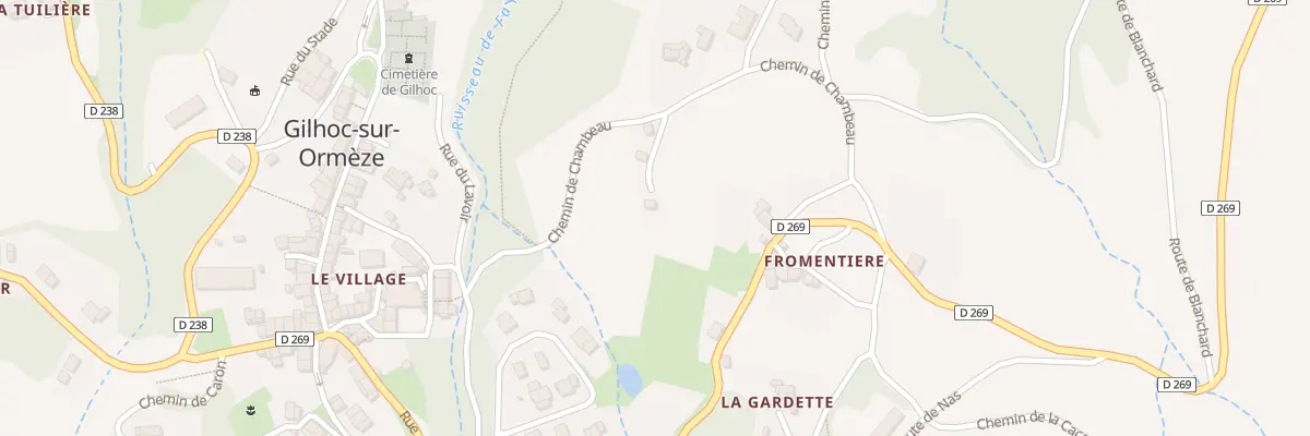 Plan du 220 Che de Chambeau à Gilhoc-sur-Ormèze