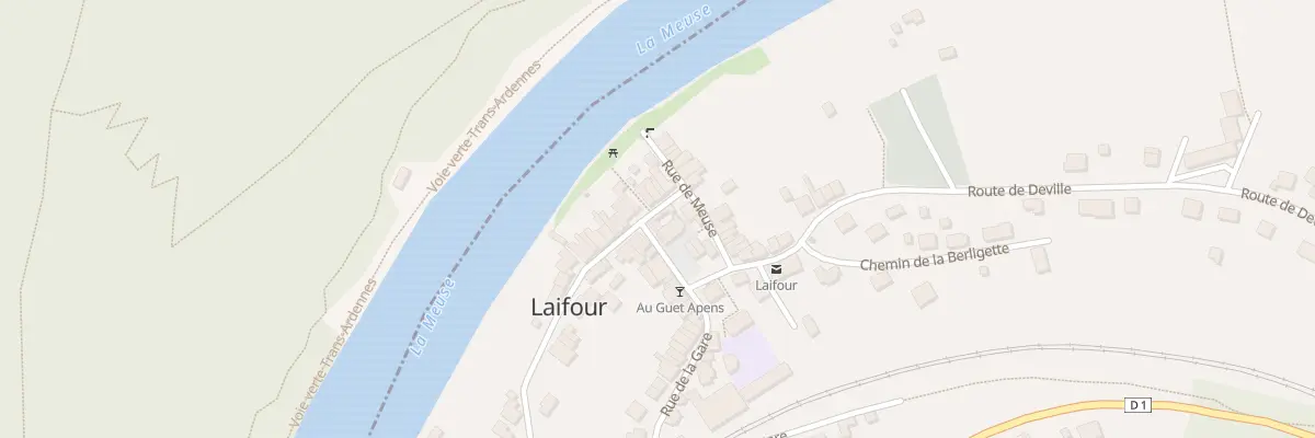 Plan de la Rue de l’Eglise à Laifour