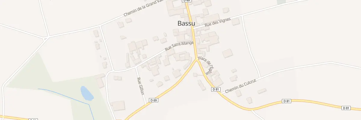 Plan du 1 Pl de l’Eglise à Bassu