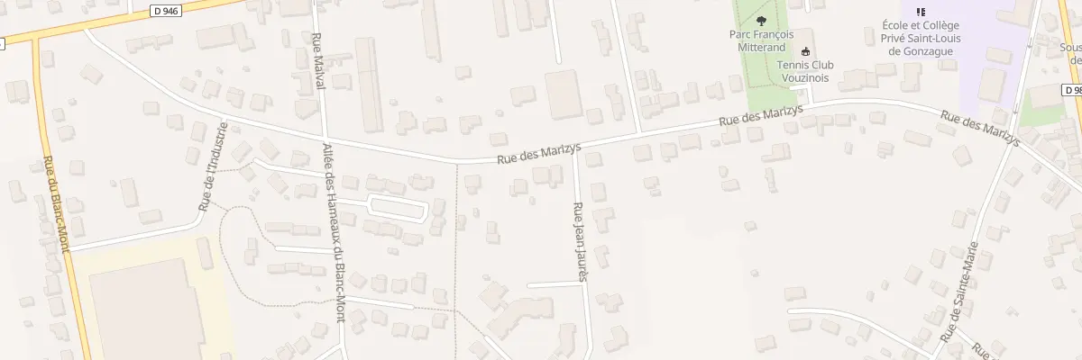 Plan du 39 Rue des Marizys à Vouziers