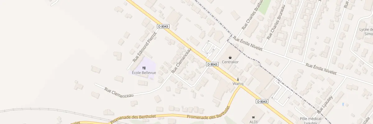 Plan du 3 Rue Clémenceau à Warcq