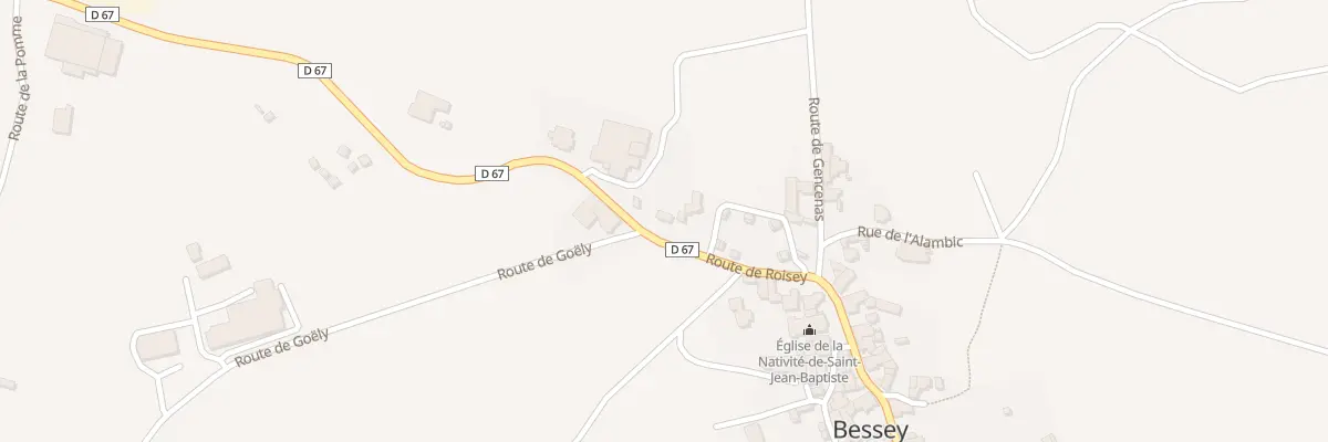 Plan du 6 Rte de Roisey à Bessey