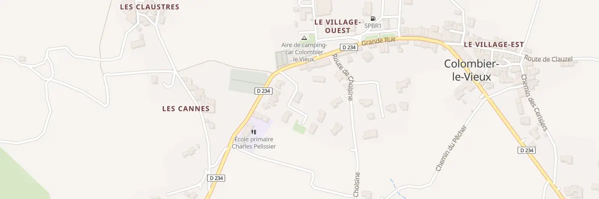 Plan du 1 All des Pâquerettes à Colombier-le-Vieux