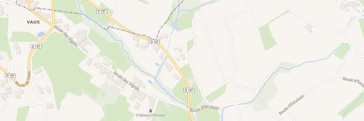 Plan du 1836 Rte de Vaux à Juliénas