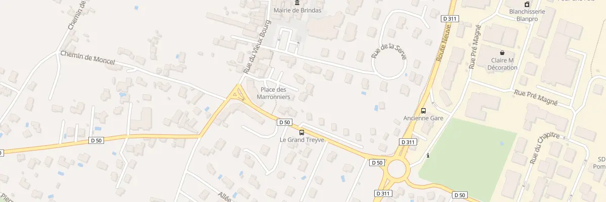 Plan du 6 Pl des Marronniers à Brindas