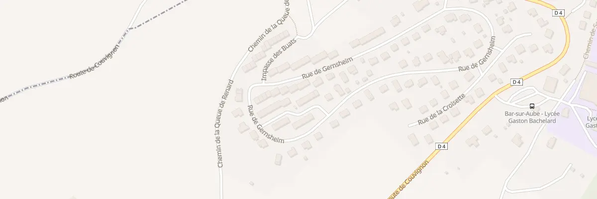Plan du 27 Rue de Gernsheim à Bar-sur-Aube