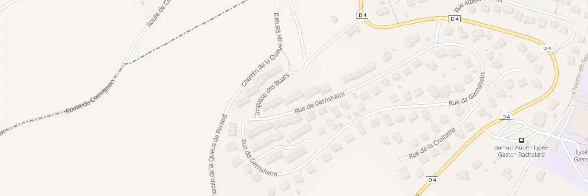 Plan du 34 Rue de Gernsheim à Bar-sur-Aube