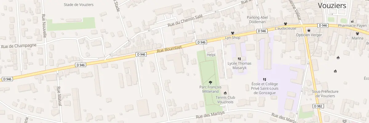 Plan du 55 Rue Bournizet à Vouziers