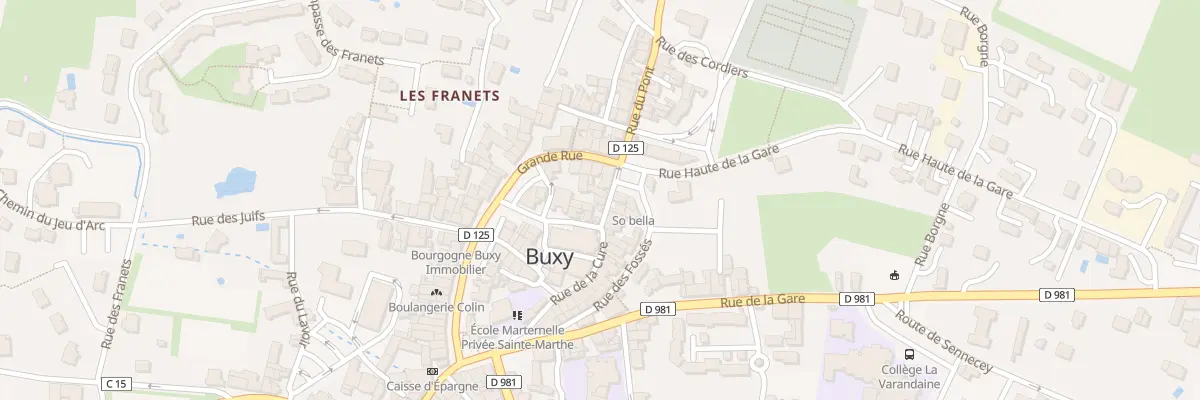 Plan du 3 Rue de la Cure à Buxy