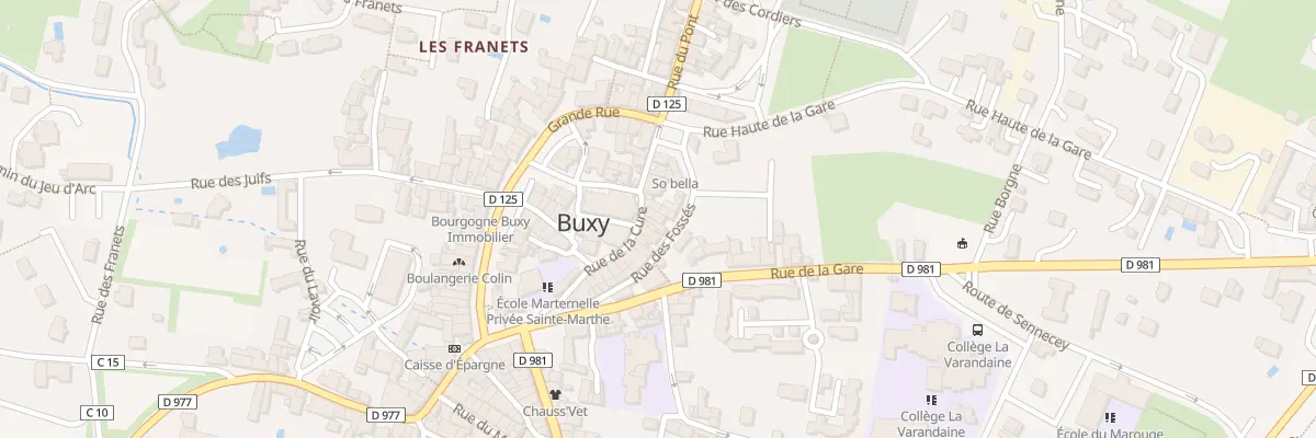 Plan du 36 Rue de la Cure à Buxy