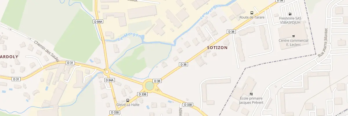 Plan du 1460 Rue de Tarare à Gleizé