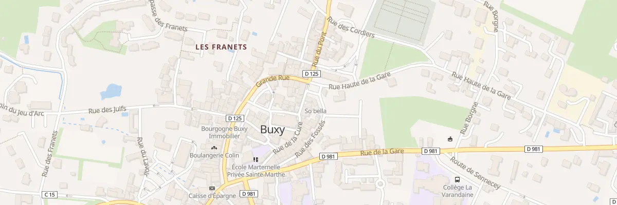 Plan du 1 Pl du Pont à Buxy