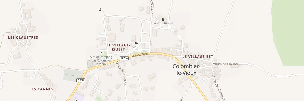 Plan du 1 Pl du Marché à Colombier-le-Vieux