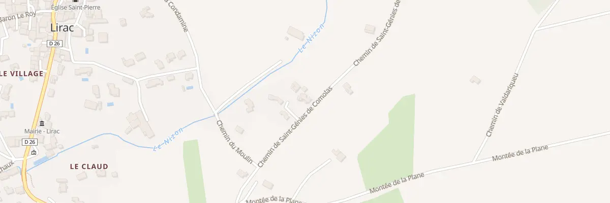 Plan du 5323 Che de St Genies de Comolas à Lirac