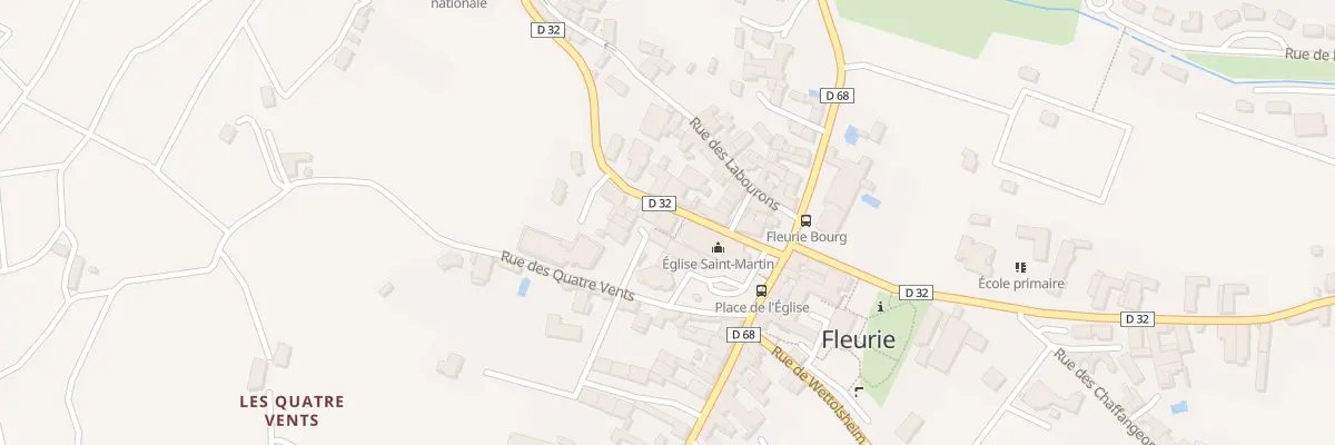 Plan du Bourg à Fleurie