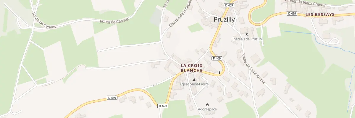 Plan du 5016 La Croix Blanche à Pruzilly
