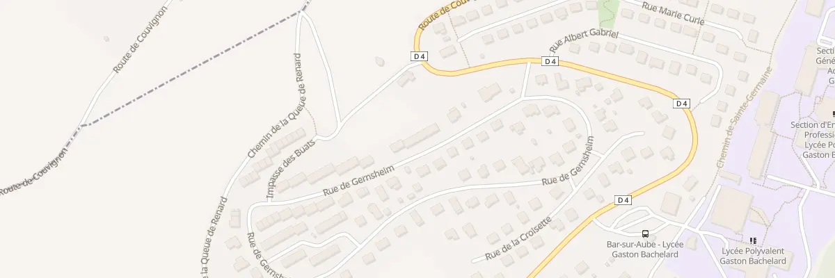 Plan du 12 Rue de Gernsheim à Bar-sur-Aube