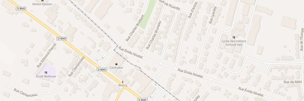 Plan du 2 Rue Charles Bruneau à Charleville-Mézières