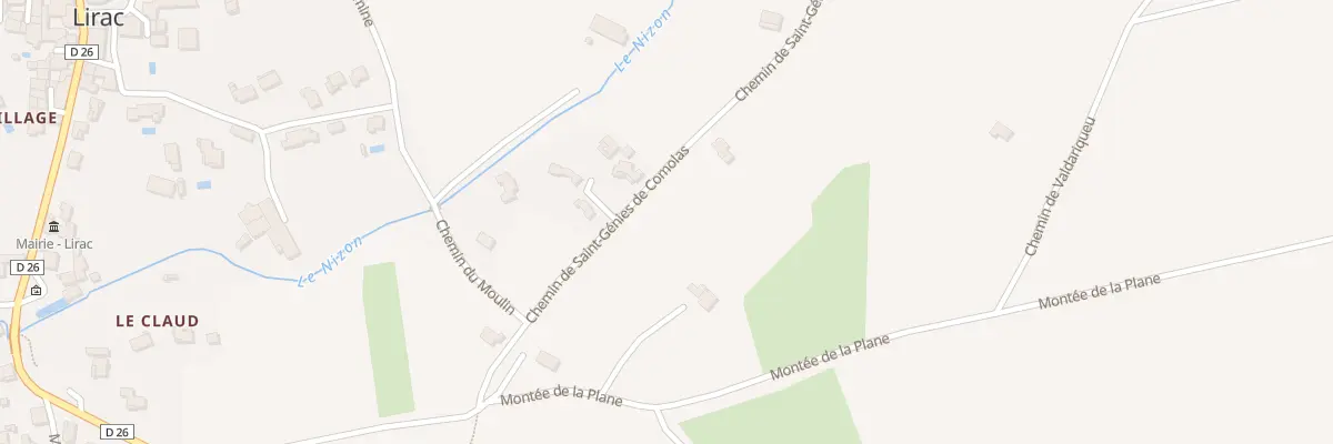 Plan du 803 Che de St Genies de Comolas à Lirac