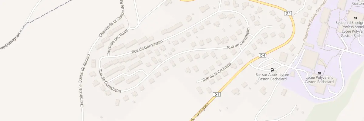 Plan du 86 Rue de Gernsheim à Bar-sur-Aube