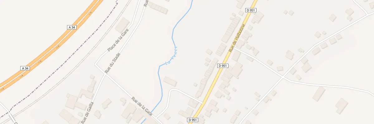 Plan du 33A Rue de Halbotine à Boulzicourt