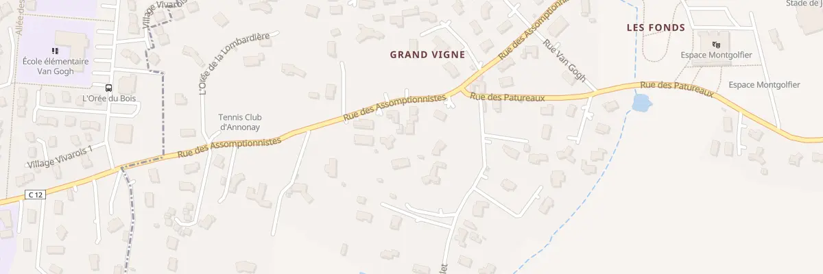 Plan du 749 Rue des Assomptionnistes à Davézieux