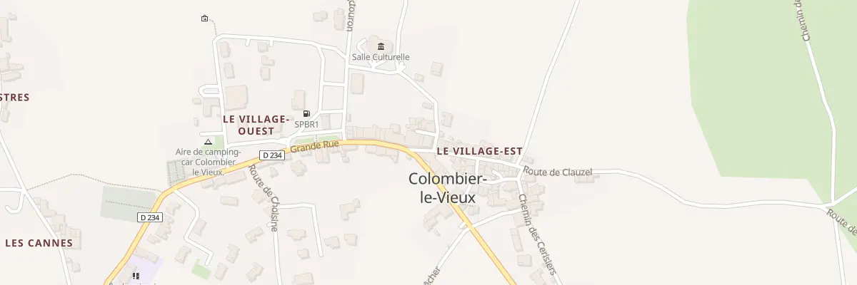 Plan du 1 Rue de la Forge à Colombier-le-Vieux