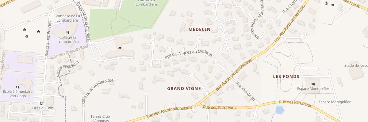 Plan du 151 Rue des Vignes du Médecin à Davézieux