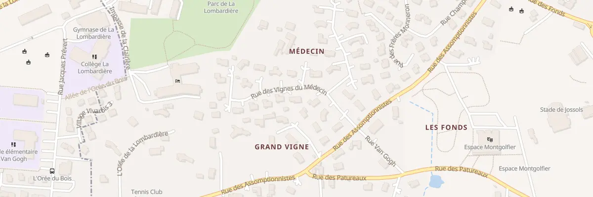Plan du 141 Rue des Vignes du Médecin à Davézieux