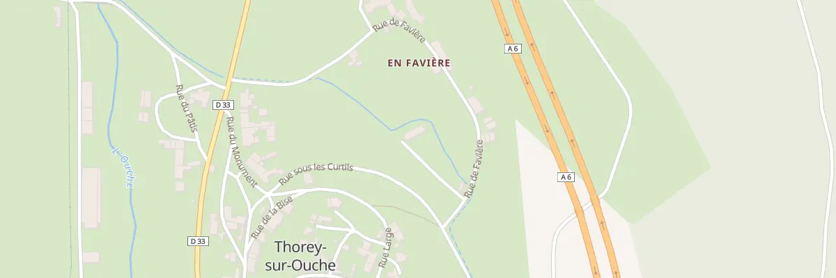 Plan du 5001 En Faviere à Thorey-sur-Ouche