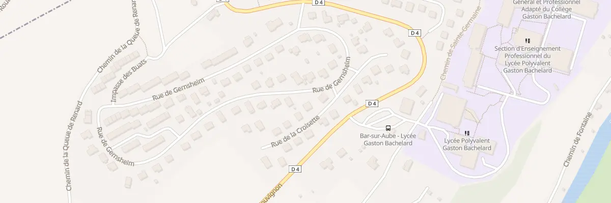 Plan du 96 Rue de Gernsheim à Bar-sur-Aube