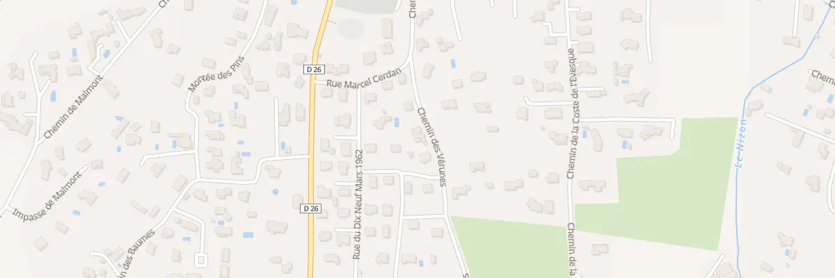 Plan du 288 Che des Vérunes à Saint-Laurent-des-Arbres