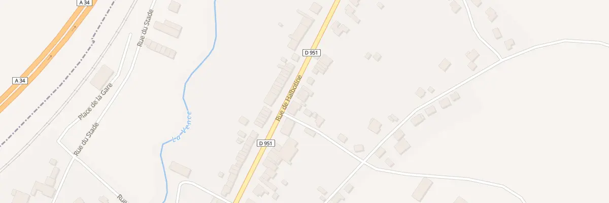 Plan du 68A Rue de Halbotine à Boulzicourt