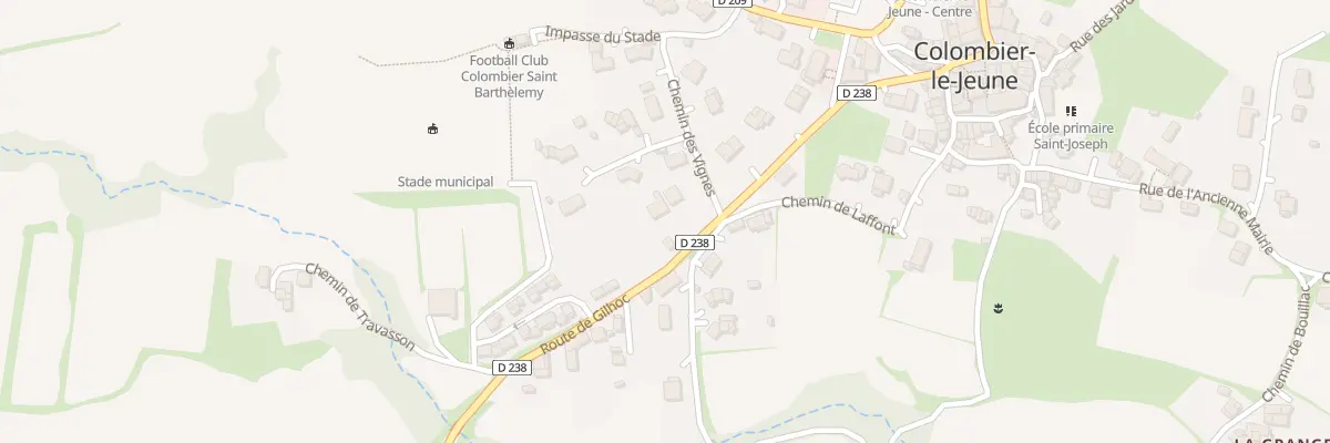 Plan du 250 Rte de Gilhoc à Colombier-le-Jeune