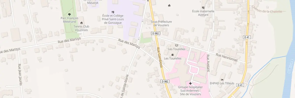 Plan du 4 Rue des Marizys à Vouziers