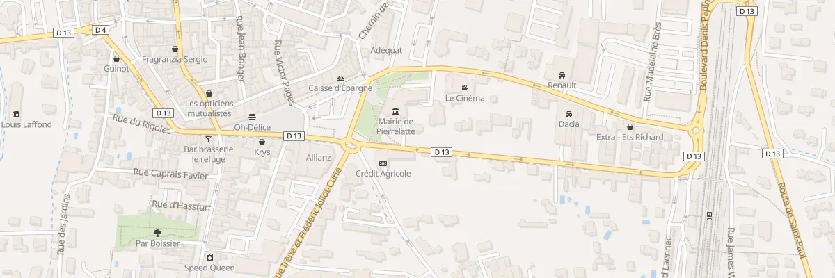 Plan du 7 Av de la Gare à Pierrelatte